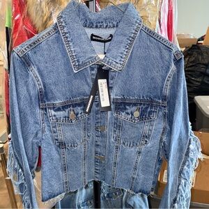 Blue fringe Denim Jacket